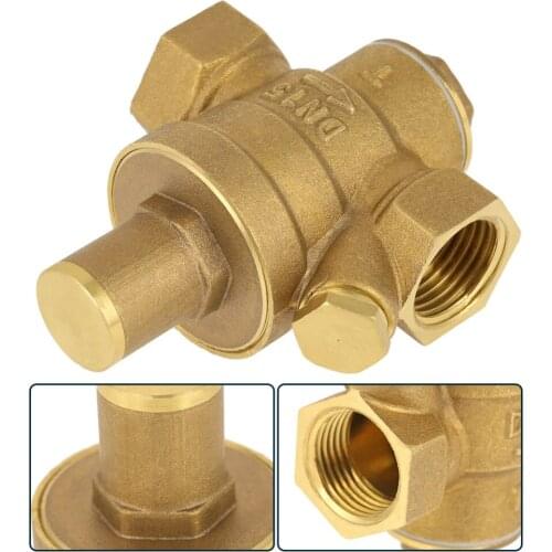 Adjustable Thread Water Pressure Reducing Valve DN15 1/2" Brass Water Pressure Reducing Regulator Valve Wear-resistant