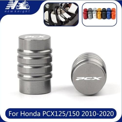 With LOGO For HONDA PCX125 PCX150 2010-2020 2019 Motorcycle Accessories CNC Aluminum Wheel Tire Valve Stem Caps Airtight Covers
