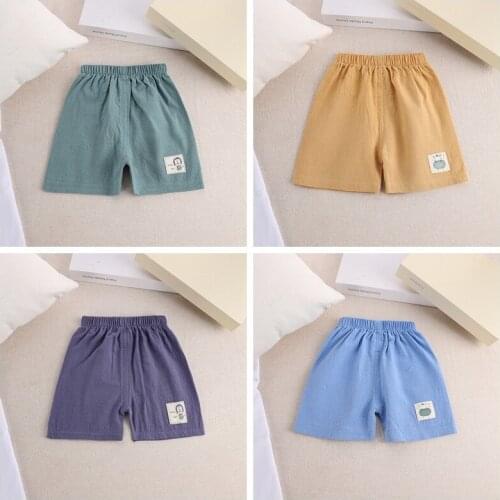 Casual Shorts Kids Summer Cotton And Linen Shorts Children Fashion Print Shorts Toddler Boy Shorts Kids Girls Shorts