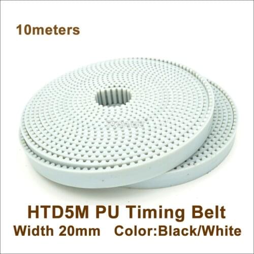 POWGE 10meters HTD5M 20 PU Open Belt 5M Timing Belt 5M 20 Polyurethane With Steel Core Belt Width 20mm 5M-20 High Quality