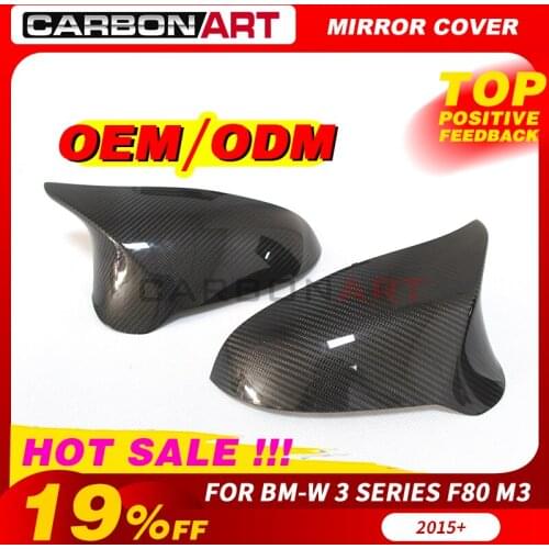 Replacement mirror cover For bm-w M3 M4 f80 f82 f83 2012 2014 2016 Car Mirror Caps Carbon Fiber car styling fashion look LHD RHD