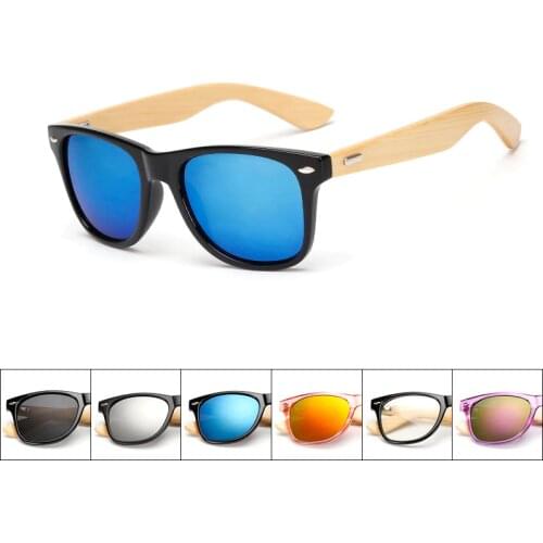 NEW Retro Sunglasses Men Women Travel Sport Fashion Brand Design Bamboo Wood Frame Sun Glasses UV400