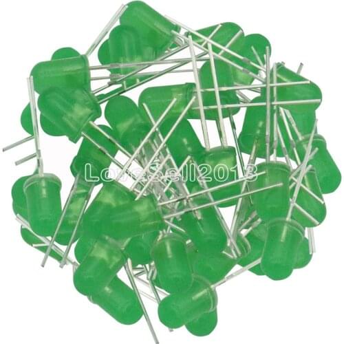 50Pcs LED DIFFUSED F5 5MM GREEN COLOR GREEN LIGHT Super Bright Bulb Lamp NEW