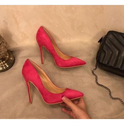 Carpaton Sexy 12cm Heels Woman Shoes Pointed Toe Thin Heels Dress Shoes Office Lady Pumps Shallow Party Wedding Shoes