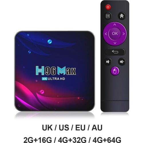 H96 Max V11 TV Box STB Android 11.0 RK3318 Bluetooth 4.0 Dual Band 4GB 64/2GB 32GB WiFi Smart TV Set Top Box 4K Media Player