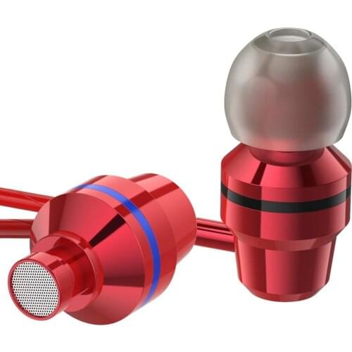 Universal M5 3.5mm Earphone Wired Stereo Deep Bass In-ear Metal Gaming Headset with Mic Line Control