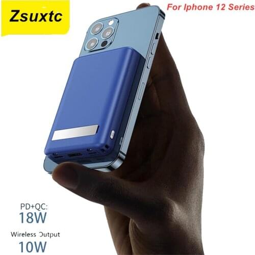 5000mAh Power Case For iPhone 12 Mini 12 15W Magsafe Wireless Charger Backup Power bank For iPhone 12 Pro Max Battery Case