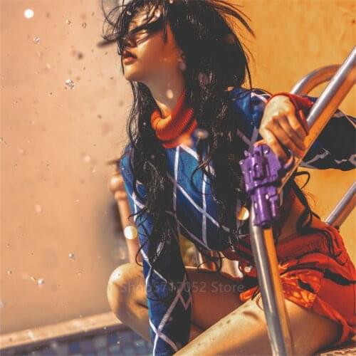 Japanese Anime Costume Buy JoJos Bizarre Adventure: Golden Wind Guido Mista Cosplay Casual Leisure Sweater Hat Adult Cosplay