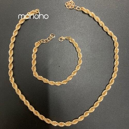 Punk Gold Color Metal Twis Link Chokers Necklace Women Hip Hop Geometric Statement Collar Necklace Simple jewelry accessories