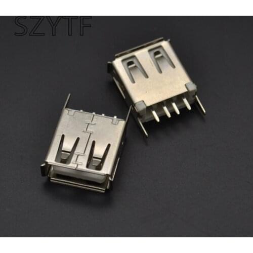 20pcs/bags vertical 180 degree straight female USB-Ainterfaces female socket USB