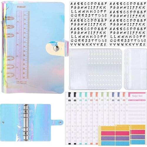 38 Pcs Budget Organizer Binder Cash Envelope System, Stickers, Budget Sheets,PVC Bags, for Money Planner