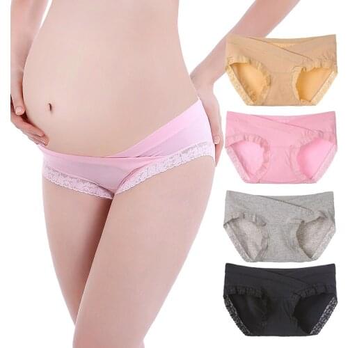 4Pcs/lot Maternity Underwear Pregnancy Panties Belly Support Briefs For Pregnant Women Low Waist UnderPants Panty XXL XXXL