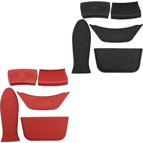 5pcs/set Non Slip Silicone Handle Holder Cookware for Skillets Frying Pans