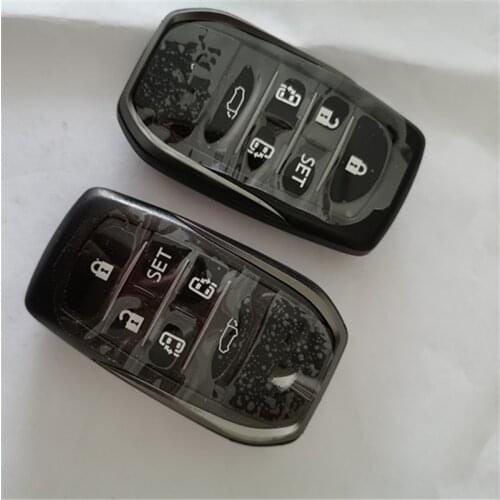6 Button Replacement Smart Remote Key Shell for Toyota Alphard Serial 30 Prado Smart Remote Key Case with Emergency Key Blade