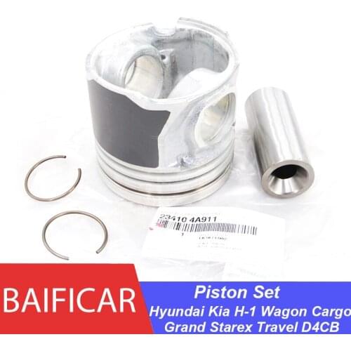 Baificar Brand New Genuine Piston & Pin & SNAP Ring Set (4 pcs) 23410-4A910 For Hyundai Kia H-1 Wagon Cargo Grand Starex Travel
