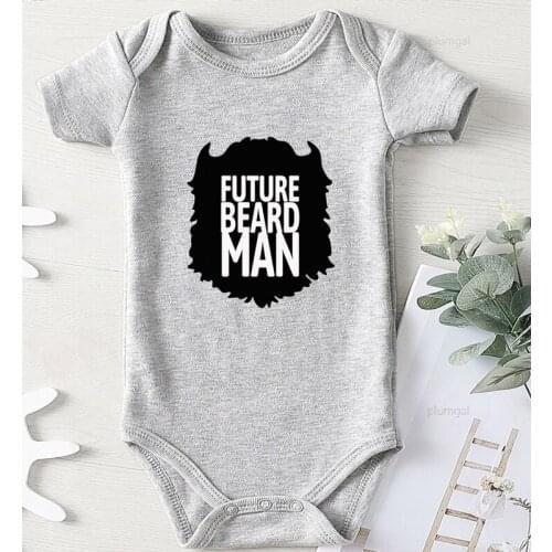 Printing Future Beard Man Romper Winter baby girl Clothes Jumpsuit Autumn One Piece Jumpsuit Infant Boy Winter Clothes