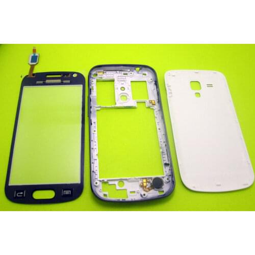 Digitizer Touch Screen Glass Housing Cover Battery Door For Samsung Grand Duos s7562 White Black Replacement Repair