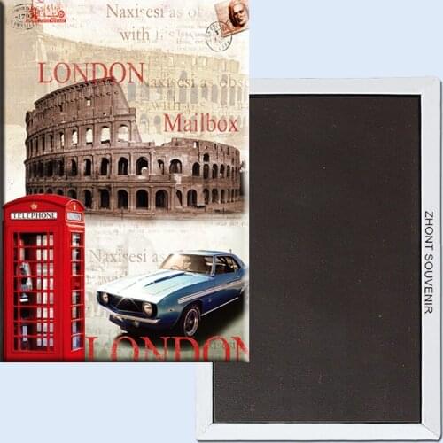 Landmark of London Phone booth,Rome Colosseum 22583 Fridge Magnets Travel souvenirs gifts