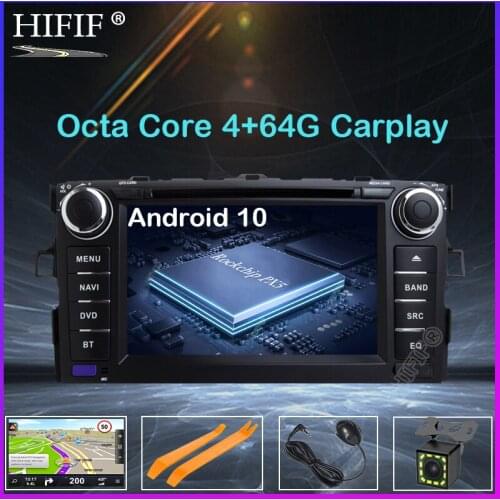 DSP IPS Android 10 2 DIN CAR dvd PLAYER For TOYOTA AURIS Altis COROLLA 2012 2013 GPS radio screen stereo navigation multimedia