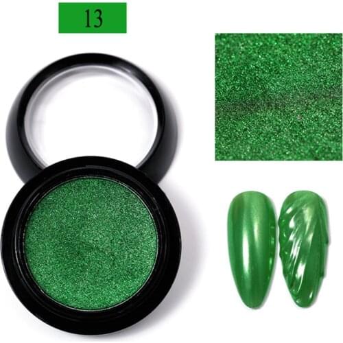 Holo Nail Solid Magical Powder Metallic Chrome Holografic Dust Glitter Pigment DIY Nails Art Decoration