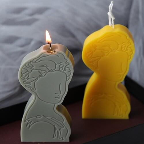 Art Portrait Women Mold Candle Making Mould for DIY Crystal Gypsum Resin Silicone Mold Candle Making Wax Plaster Mould Handmade