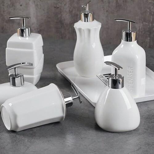 Ceramic Bottling bottles are packed pressed empty bottles home furnishing Hotel shampoo shower gel hand washing liquid cond