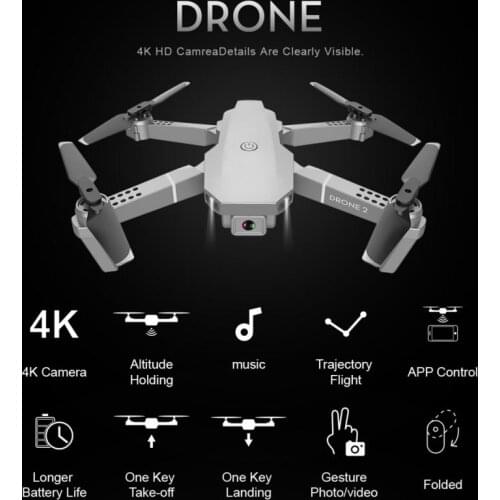 E68 RC Drone UAV Quadcopter 720P/1080P/4K HD Camera Aerial Photography Helicopter Foldable Dron LED Light Copter Toy Gift