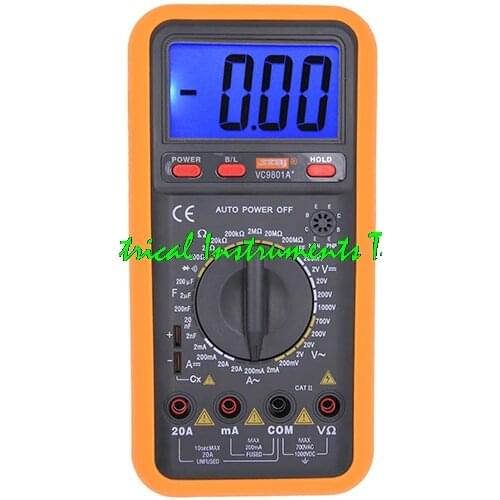 SZBJ VC9801A+/VC9802A+/VC9803A+/VC9804A+/VC9805A+/VC9806A+ digital multimeter AC/ DC Current Voltage Resistor Ohms Tester