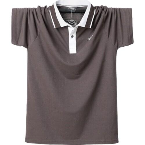 Men Polo Shirt Mens Stripe Polo Shirts Summer Casual Cotton Short Sleeves Shirt Homme 5XL Plus Size Business Work Men Tops Tees