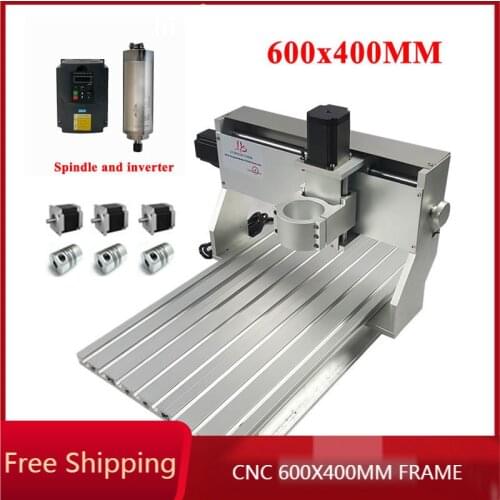 DIY mini cnc frame 6040 metal cnc router engraving milling machine frame kit ball screw 800w 1.5kw 2.2kw spindle motor inverter