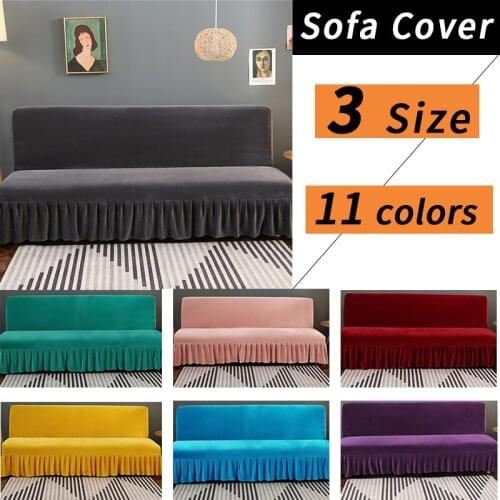 1pcs Solid Without Armrest Stretch Elastic Full Sofa Covers Anti-dirty Living Room Sofa Bed Cover Living Room Furniture Covers