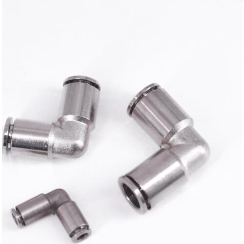 Pneumatic Connectors 4/6/8/10/12/14/16mm Elbow Nickel Plated Brass Push In Quick Connector Release Air Fitting Plumbing