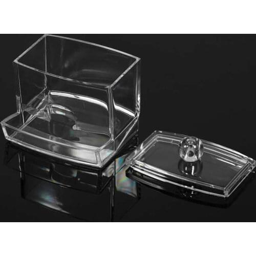 Practical Cotton Swab Q-tip Makeup Storage Organizer Box Cosmetic Transparent Holder Case 2021