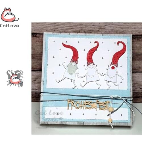 Christmas Elf Metal Cutting Dies Scrapbooking Stencil DIY Decorative Craft Embossing Die Cuts Card Making New Dies For 2019