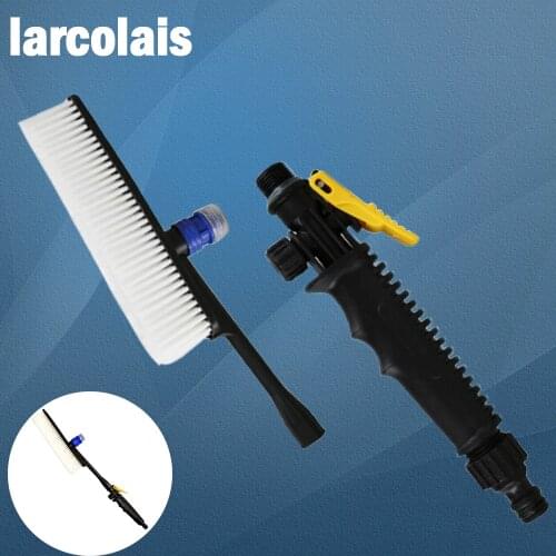 Car Wash Brush Auto Exterior Long Handle Brush for Car Cleaning Water Flow Switch Mini Foam Lance Tire Clean Tool Maintenance