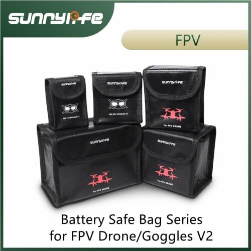 SunnyLife Battery Safe Bag Series for FPV Drone and FPV Goggles V2 Heat Resistance Radiation Protection and Explosion Proof