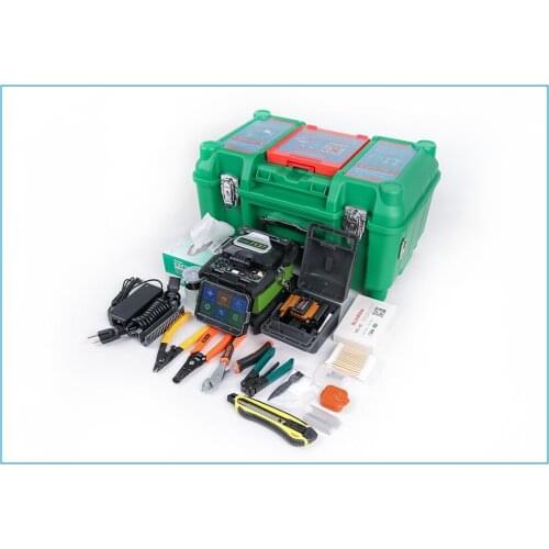 Komshine FX37 Digital Fiber Optical Fusion Splicer for FTTx FTTH With Optic Fiber Cleaver, Core to Core Fiber Weilding Machine