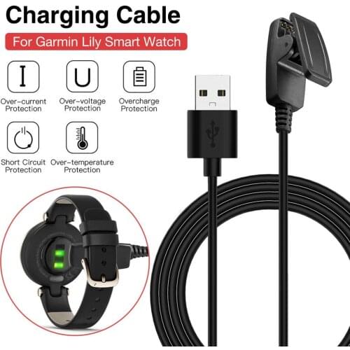 Charger Dock Magnetic USB Charging Cable for Garmin Lily Smart Wa Smart watch charger Black Smart wearable accessories Dropship