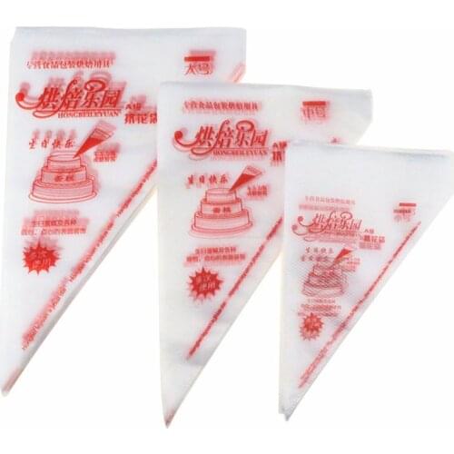 100Pcs Pack Pastry Bag S/M/L Size Disposable Piping Bag Icing Fondant Cake Cream Decorating Pastry Tip Tool Cake Decorating Tool