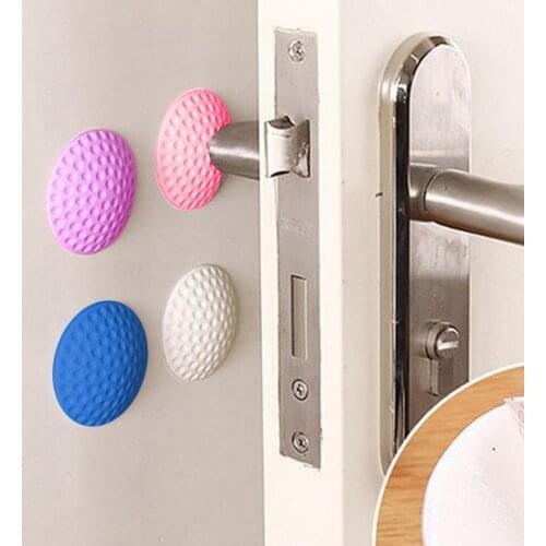 2pcs Door Crash Pad Door Stopper Thickening Mute Door Fenders Wall Fenders Golf Modelling Rubber Fender Lock handle stopper-W