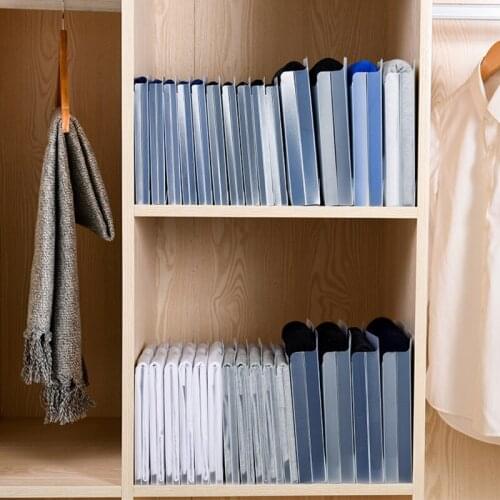 5pcs Foldable Clothes T-Edge Shirts Satchel Child / Adult Closet Organizer Clothing Folders Edge Organizer Laundry Storage