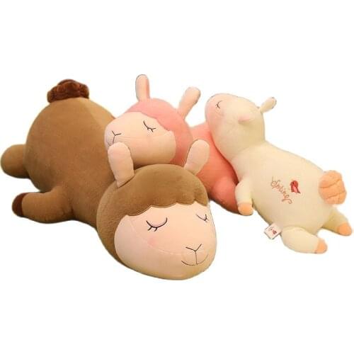 50/70/100cm Cute Alpaca Plush Toy Japanese Alpaca Super Soft Stuffed Sheep Llama Animal Dolls Sleep Pillow Home Bed Decor Gift