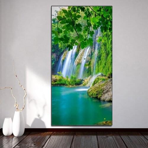 5D Diy landscape diamond painting set full round square drill diamond embroidery waterfall rhinestone inlay wall stickersZP-3769