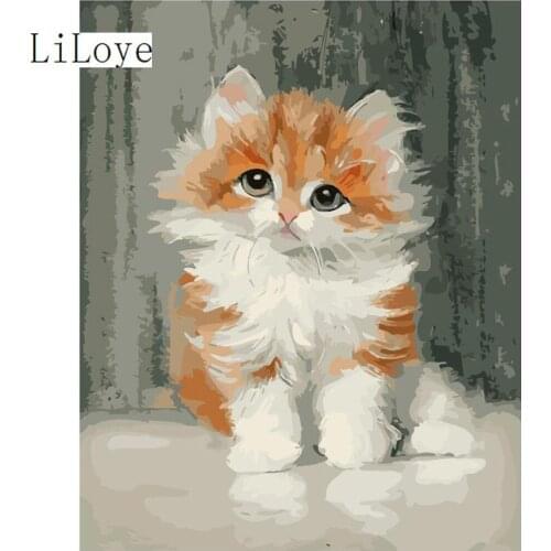 LI LOYE DIY Diamond embroidery 5D Diamond Painting Cute cat Crystal Cross Stitch Mosaic Square Drill Decor Gift Painting FZ245