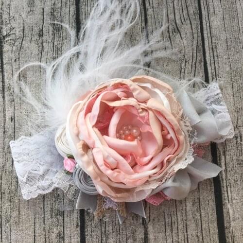 Free Shipping Flower Girl Dupioni Silk Bow Headband Kids Hair Accessories Photo Prop