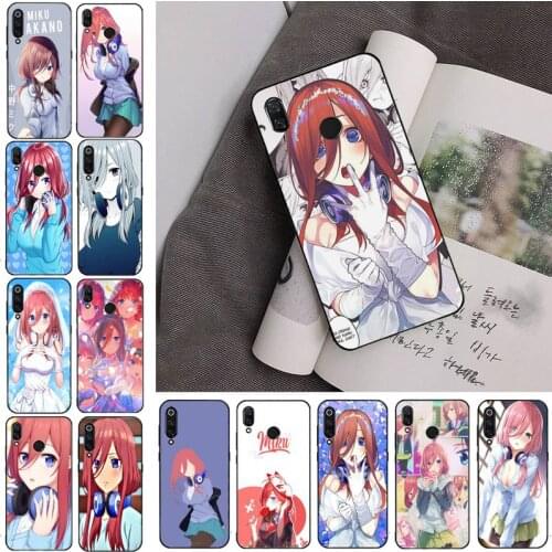 Nakano miku Gotoubun no Hanayome Phone Case For Redmi note 8Pro 8T 9 Redmi note 6pro 7 7A 6 6A 8 5plus note 9 pro case