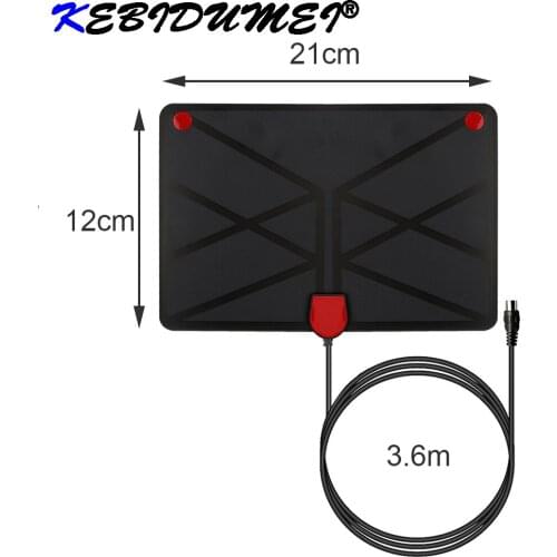 KEBIDUMEI Digital Indoor HDTV Antenna DTV Antena Free TV For Fox Aerial DVB-T DVB-T2 Surf HD Radius VHF UHF Signal Receiver