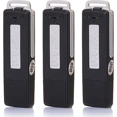 16G/8G/4G Digital Voice Recorder Mini Voice Activated Recorders Security Mini USB Flash Drive Recording Dictaphone 70Hr