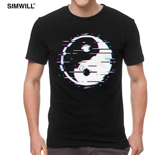 Unique Tai Chi Tee Men Cotton Pop Yin Yang Style T-shirt Short Sleeve Round Neck Harajuku T Shirt Cool Streetwear Hip Hop Tshirt