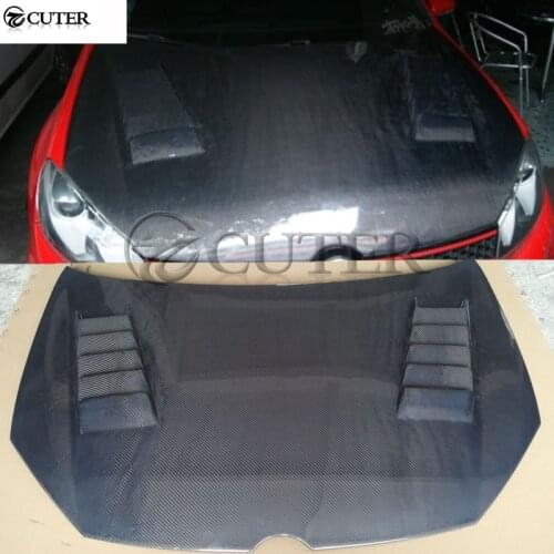 Golf 6 Carbon fiber engine hood with cover vents for Volkswagen Golf6 car Modification 10-12
